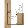 Mauro Ferretti Panneau mural Visages 63x2x90 cm noir marron