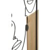 Mauro Ferretti Panneau mural Visages 63x2x90 cm noir marron