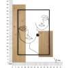 Mauro Ferretti Panneau mural Visages 63x2x90 cm noir marron