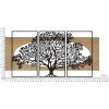 Mauro Ferretti panneau mural arbre set de 3 pièces 176x2x90 cm noir marron