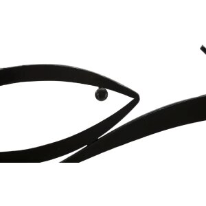 Mauro Ferretti Panneau mural Poisson 100x1x35 cm noir