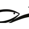 Mauro Ferretti Panneau mural Poisson 100x1x35 cm noir