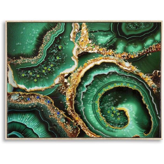 Mauro Ferretti peinture murale Smeraldy 82x4x62 cm vert or