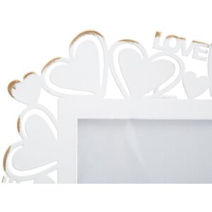 Mauro Ferretti cadre photo coeur 13x18 cm blanc or