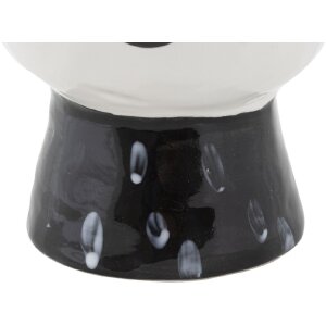 Mauro Ferretti Vase Pot Visage Ø 14x18,2 cm blanc noir