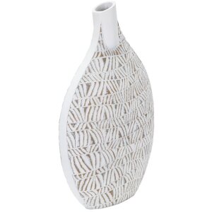 Mauro Ferretti Vase Nairobi 30,5x11,5x46,5 cm blanc...