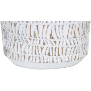 Mauro Ferretti Vase Nairobi ovale 19x12x50 cm blanc lavé