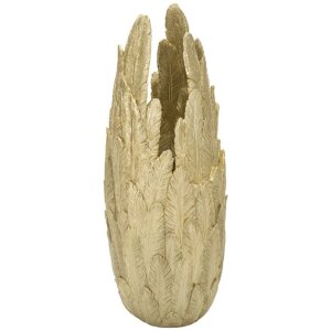 Mauro Ferretti Vase Plumes 32x34x80 cm doré