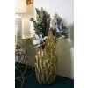 Mauro Ferretti Vase Plumes 32x34x80 cm doré