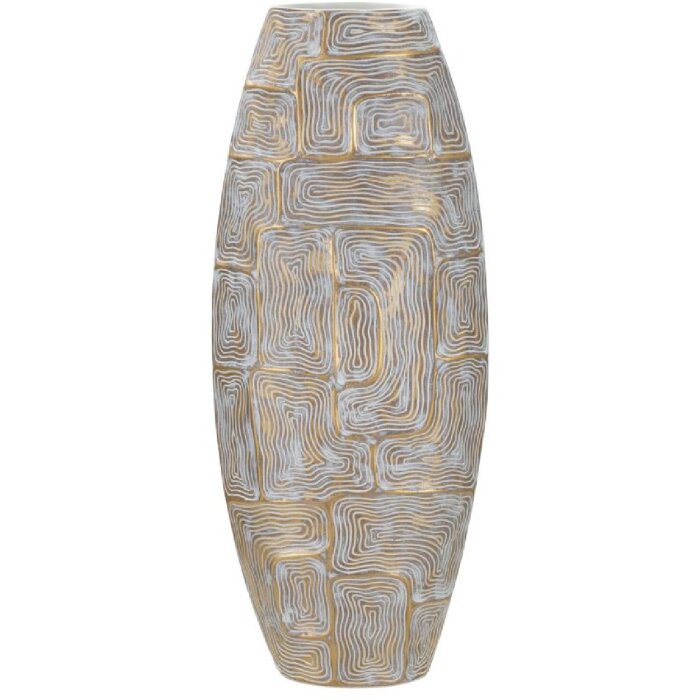 Mauro Ferretti Vase Eklips Tour 24x11,5x59,5 cm or blanc