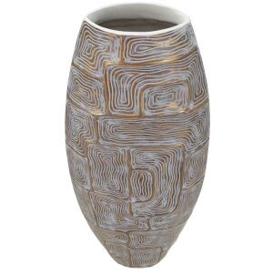 Mauro Ferretti Vase Eklips Tour 24x11,5x59,5 cm or blanc