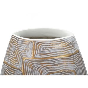 Mauro Ferretti Vase Eklips Tour 24x11,5x59,5 cm or blanc