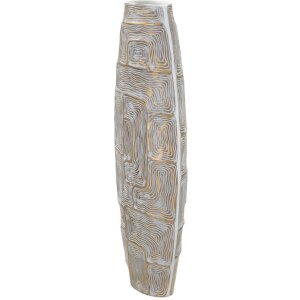 Mauro Ferretti Vase Eklips Tour 24x11,5x59,5 cm or blanc