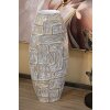 Mauro Ferretti Vase Eklips Tour 24x11,5x59,5 cm or blanc