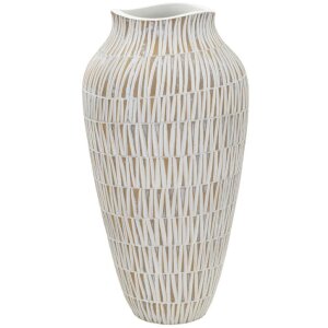 Mauro Ferretti Vase Stiky Ø 22x44 cm or blanc