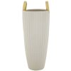 Mauro Ferretti Vase Shopping Ø 18x45 cm blanc or