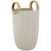 Mauro Ferretti Vase Shopping Ø 18x25 cm blanc or