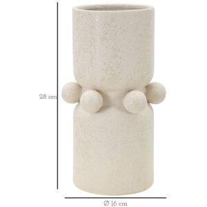 Mauro Ferretti Vase Bulles Ø 16x28 cm crème