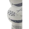 Mauro Ferretti Vase poisson haut Ø 14x38,5 cm blanc bleu