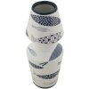 Mauro Ferretti Vase Poisson-Double Ø 14x34 cm blanc bleu