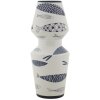 Mauro Ferretti Vase Poisson-Double Ø 14x34 cm blanc bleu