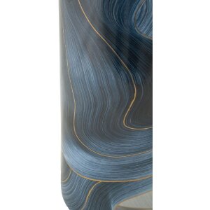 Mauro Ferretti Vase Elegant Ø 15x34 cm bleu or avec couvercle