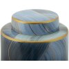Mauro Ferretti Vase Elegant Ø 15x34 cm bleu or avec couvercle