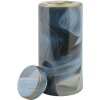 Mauro Ferretti Vase Elegant Ø 15x34 cm bleu or avec couvercle
