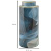 Mauro Ferretti Vase Elegant Ø 15x34 cm bleu or avec couvercle