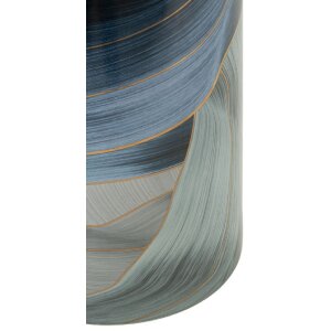 Mauro Ferretti Vase Elegant Ø 15x24 cm bleu or avec couvercle