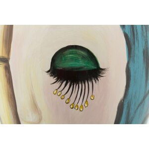 Mauro Ferretti Vase visage artificiel Ø 28x50 cm...