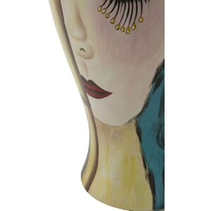 Mauro Ferretti Vase visage artificiel Ø 28x50 cm multicolore