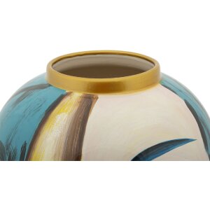 Mauro Ferretti Vase visage artificiel Ø 28x50 cm multicolore