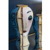 Mauro Ferretti Vase visage artificiel Ø 28x50 cm multicolore