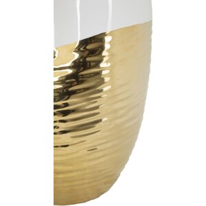Mauro Ferretti Vase Lux Ø 20x35 cm blanc or