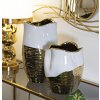Mauro Ferretti Vase Lux Ø 20x35 cm blanc or