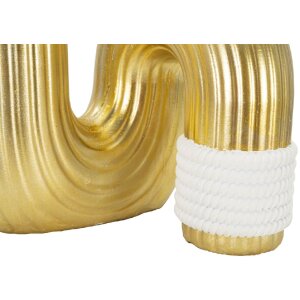 Mauro Ferretti Vase Bann Grand 15,3x13x30,5 cm or blanc