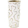 Mauro Ferretti Vase Adore Ø 12,5x25 cm blanc or