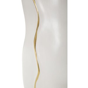 Mauro Ferretti Vase Uma 19,5x10x50 cm blanc or