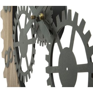 Mauro Ferretti horloge murale Ingranaggio Plus Ø60x4 cm noir naturel