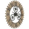 Mauro Ferretti horloge murale Ingranaggio Plus Ø60x4 cm noir naturel