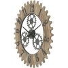 Mauro Ferretti horloge murale Ingranaggio Plus Ø60x4 cm noir naturel