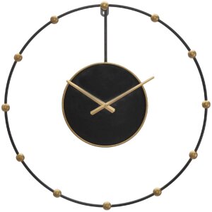 Mauro Ferretti horloge murale Perle Ø61x4,5 cm noir or