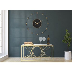 Mauro Ferretti horloge murale Perle Ø61x4,5 cm noir or