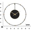 Mauro Ferretti horloge murale Perle Ø61x4,5 cm noir or