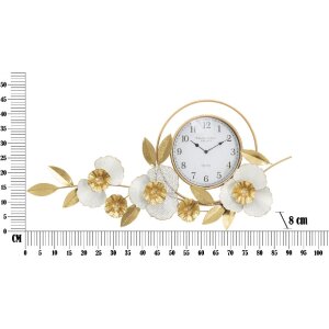 Mauro Ferretti horloge murale débit 92,5x8x45,5 cm or blanc