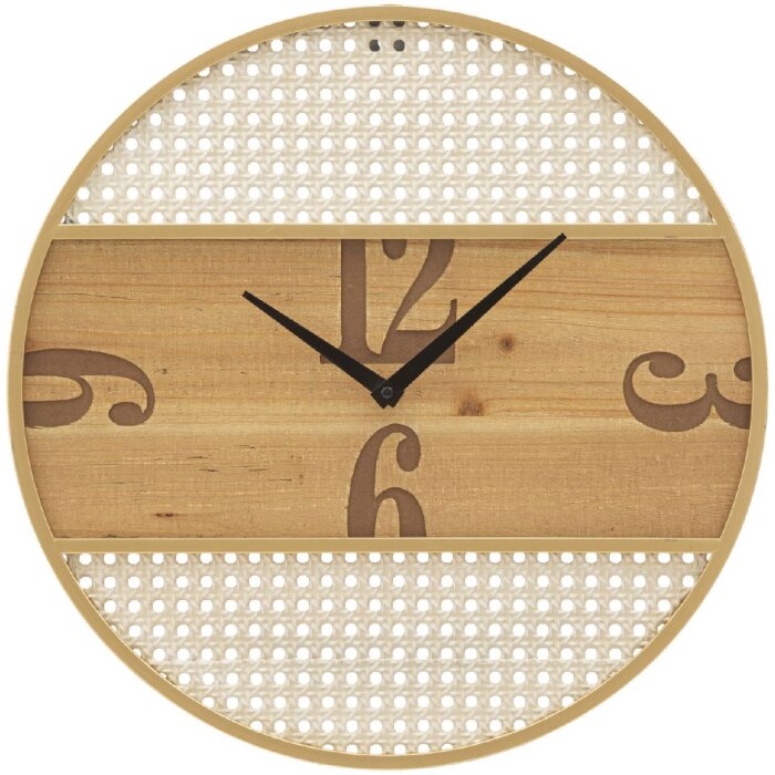 Mauro Ferretti horloge murale Fuji Ø 50x3,5 cm naturel