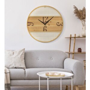Mauro Ferretti horloge murale Fuji Ø 50x3,5 cm naturel