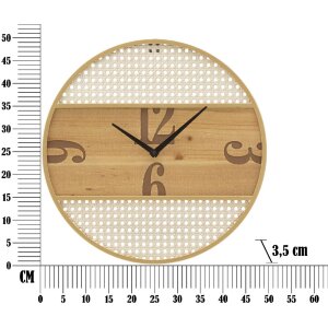 Mauro Ferretti horloge murale Fuji Ø 50x3,5 cm naturel