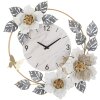Mauro Ferretti horloge murale fleurs 64x8x64 cm blanc gris